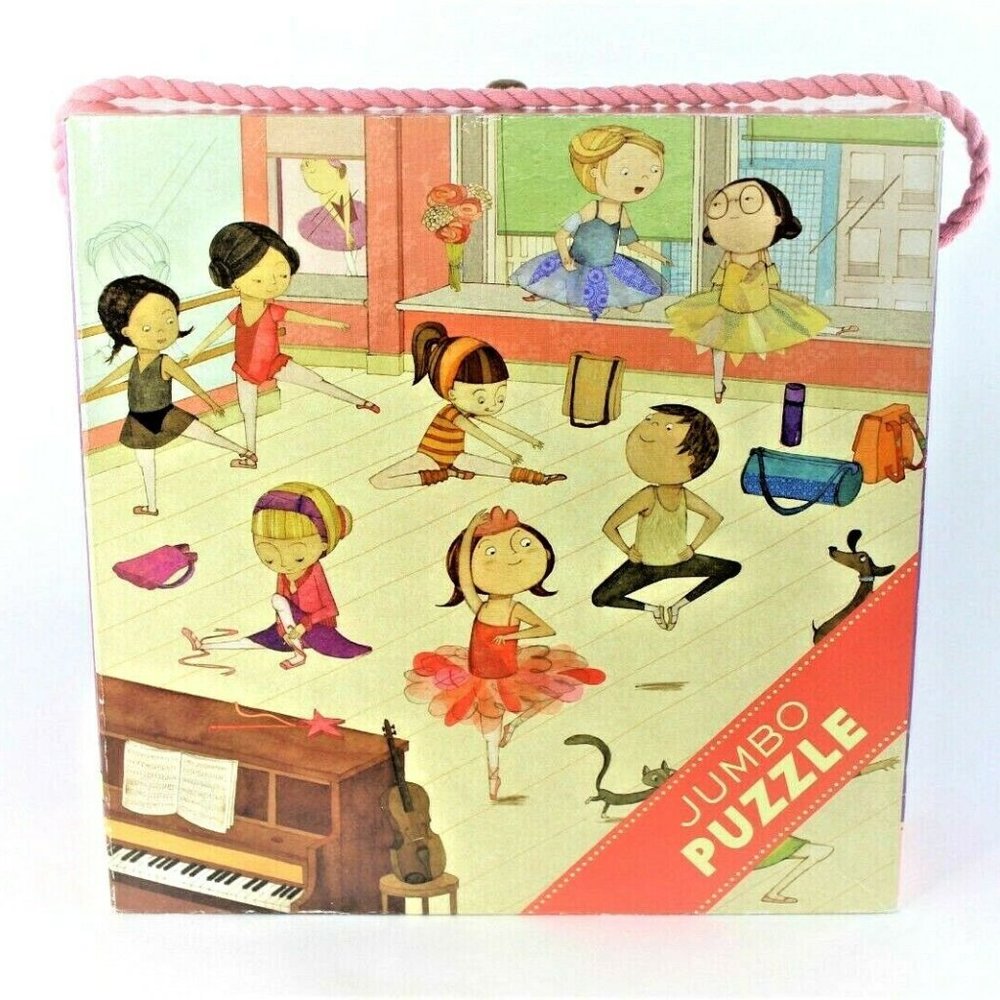 Mudpuppy Ballerina "Ballet Studio" Jumbo 25 Piece Jigsaw Puzzle 22"x22" Complete